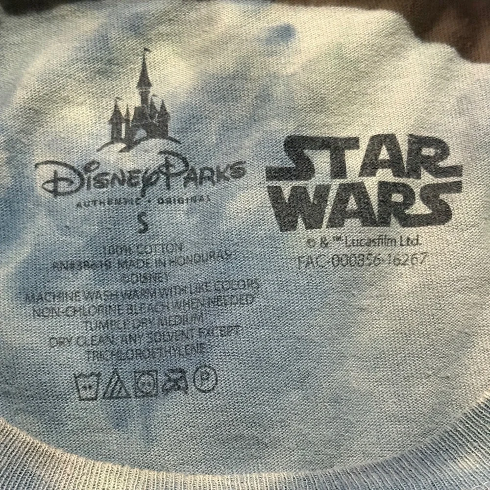Disney Parks Star Wars Boba Fett T Shirt Tie Dye Gray Adult Small Casual Neutral - Picture 2 of 8